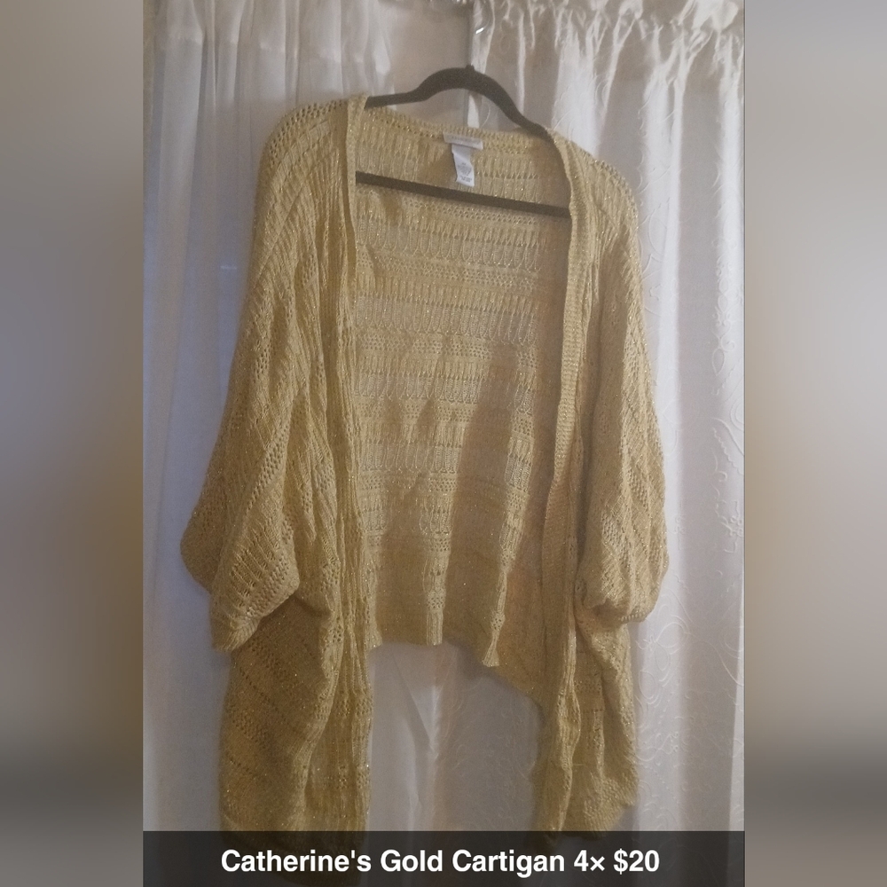 Catherines Women's Gold Cardigan